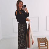SOFIE BLACK CUT-OUT SWEATER