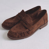 BRIANA BROWN SUEDE LOAFERS