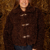 BROWN TEDDY TWIST JACKET