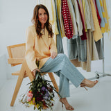 NINA BUTTER YELLOW DIAMOND BLAZER