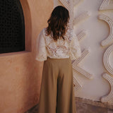 ZAREEN ECRU CROCHET BLOUSE
