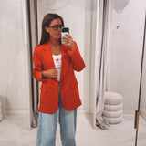 SMILES ONLY RED BLAZER