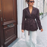 WINSLET BROWN BELT BLAZER
