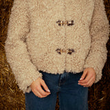 BEIGE TEDDY TWIST JACKET