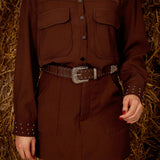 IVARA BROWN TWO-PIECE SET