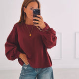 DELMA BORDEAUX OPEN BACK SWEATER