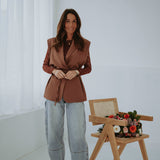 JULIE BROWN SLEEVELESS BLAZER