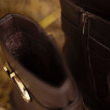 WESTON BROWN LEATHER BELT BOOTS