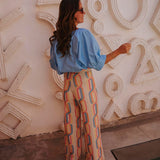 HALIMA MULTICOLOR CROCHET PANTS