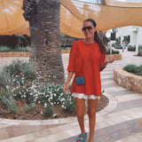 ALEJANDRA RED OVERSIZED T-SHIRT