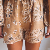 PRE-ORDER MARAVILLOSA BEIGE LINEN SHORT