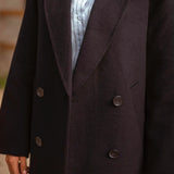 MAISIE LONG DARK BLUE COAT