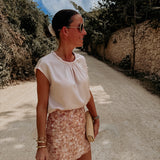 NAYA LIGHT PINK SATIN BLOUSE