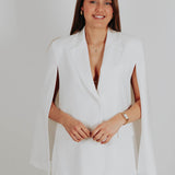 JANA WHITE OPEN SLEEVE BLAZER