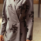 SERAPHINA GREY STRIPED PLAYSUIT