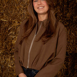 BETHANY BROWN ZIP JACKET