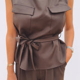 MORENA BROWN TWO-PIECE SET