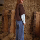 PENNIE BROWN SWEATER BLOUSE