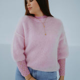 ISADORA SOFT PINK MOHAIR SWEATER