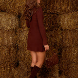 NAOMI BROWN RIBBED DRESS