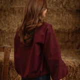 HELLO SEPTEMBER BORDEAUX ZIP JACKET