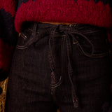 BALLOON DARK BLUE WIDE LEG JEANS Y3359-2