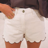 BEIGE DENIM SHORT 591-NTA