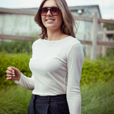 HARVESTON ECRU LONGSLEEVE TOP