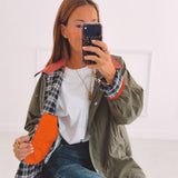 LENORA KHAKI ZIP JACKET