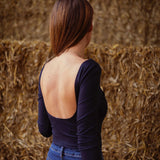 GENESIS DARK BLUE OPEN BACK TOP