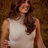 PHOENIX BEIGE RIBBED MAXI DRESS