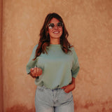 SOLSTICE DARK MINT CROPPED T-SHIRT