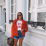 JUNESSA RED DENIM JACKET