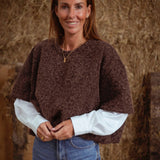 PENNIE BROWN SWEATER BLOUSE