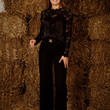 BLACK WIDE LEG JEANS 5003-3