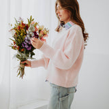 GWENDOLINE BABY PINK KNIT SWEATER