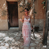 CORONA DE FLORES PINK LAYER DRESS