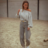 BALLOON WIDE LEG JEANS T412