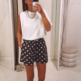ULYSSA BROWN POLKADOTS SHORT