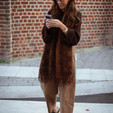 MACKENZIE BROWN KNIT SWEATER