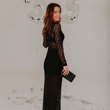 KATE BLACK LACE LONGSLEEVE TOP