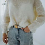 ELISABETH ECRU MOHAIR SWEATER