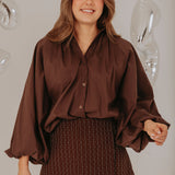 WELIRA BROWN BLOUSE