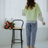 AMINA PISTACHIO GREEN SWEATER