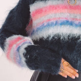 MARIAM DARK BLUE STRIPED SWEATER