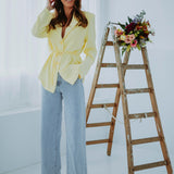 HELLO SPRING YELLOW BLAZER