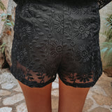 FERNANDA BLACK CROCHET SHORT