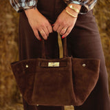 CLARABELLE BROWN SUEDE BAG