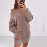 JULIET TAUPE KNIT DRESS