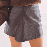 MADISON BROWN WOVEN SKORT
